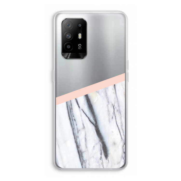 A touch of peach: Oppo A94 5G Transparant Hoesje