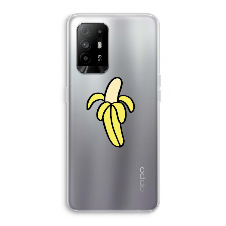 Banana: Oppo A94 5G Transparant Hoesje