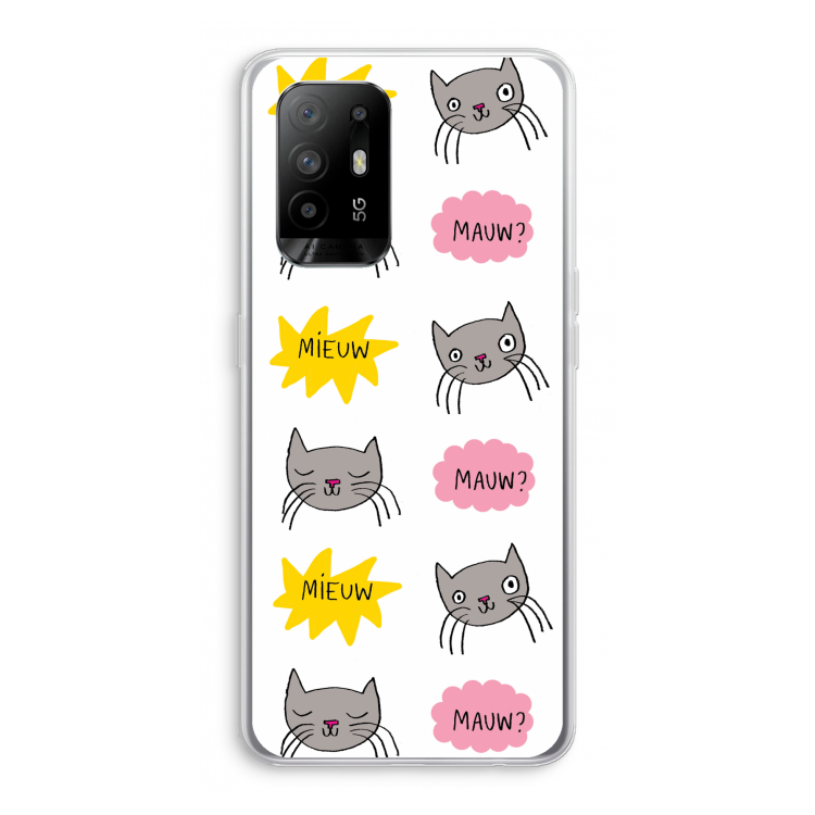 Meow: Oppo A94 5G Transparant Hoesje