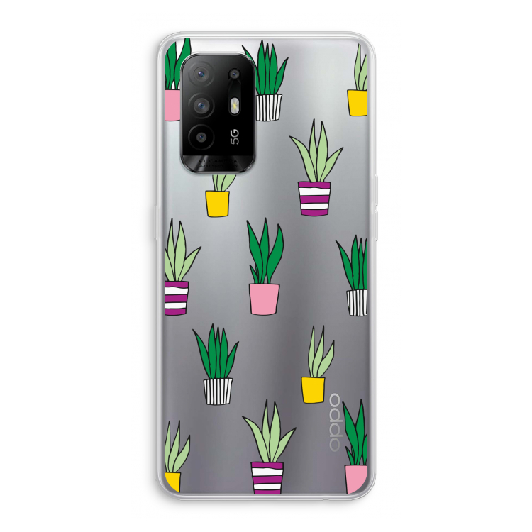 Sanseveria: Oppo A94 5G Transparant Hoesje