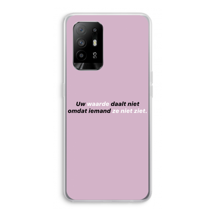 uw waarde daalt niet: Oppo A94 5G Transparant Hoesje