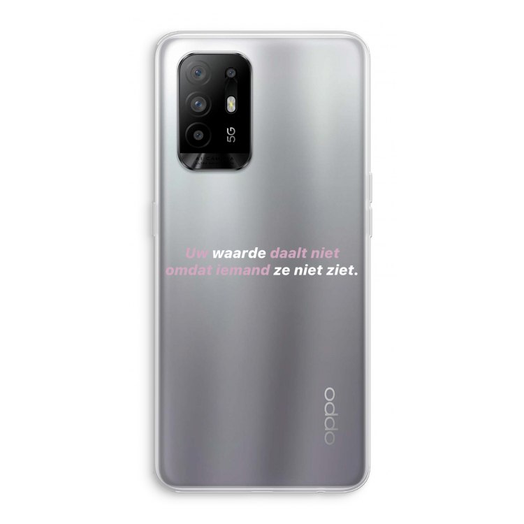 uw waarde daalt niet: Oppo A94 5G Transparant Hoesje