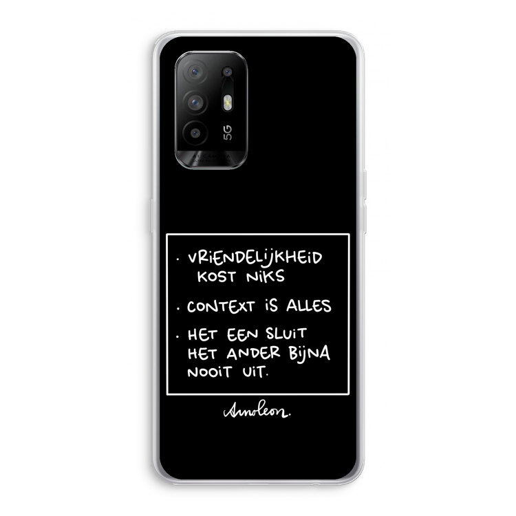 Mijn Motto's: Oppo A94 5G Transparant Hoesje