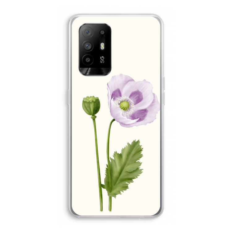 Purple poppy: Oppo A94 5G Transparant Hoesje