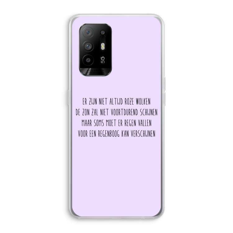 Regenboog: Oppo A94 5G Transparant Hoesje