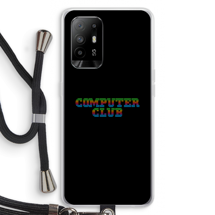 Retro: Oppo A94 5G Transparant Hoesje met koord