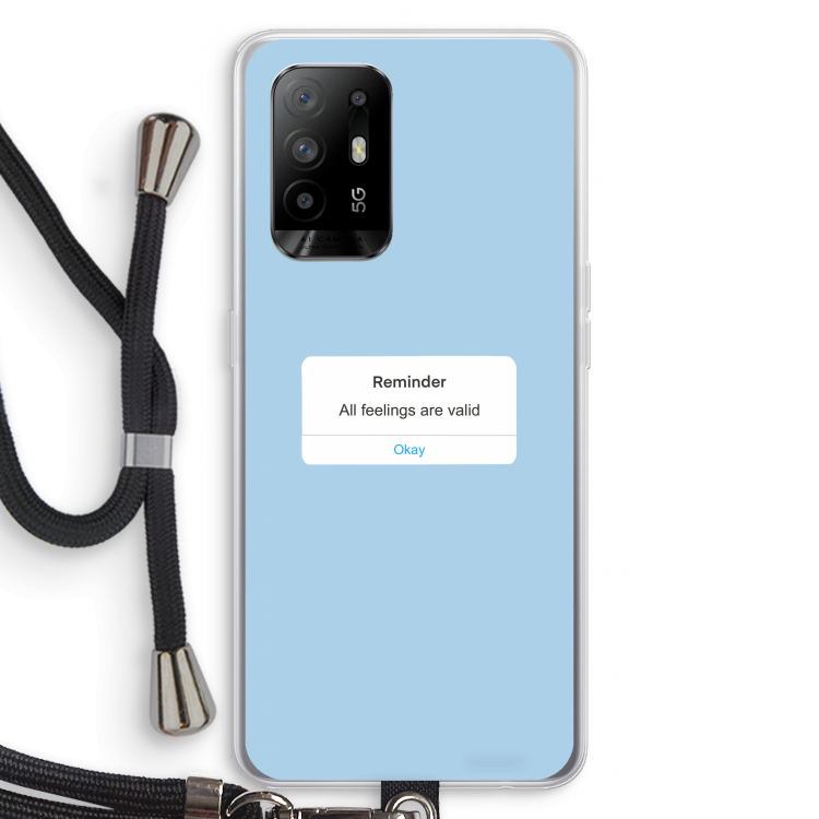 Reminder: Oppo A94 5G Transparant Hoesje met koord