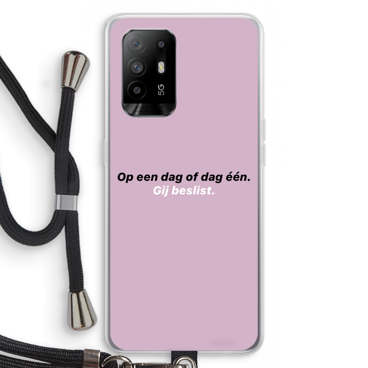gij beslist: Oppo A94 5G Transparant Hoesje met koord