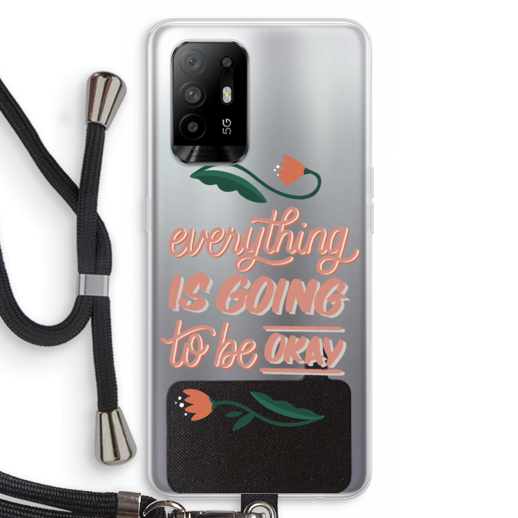 Optimistic flower girl: Oppo A94 5G Transparant Hoesje met koord