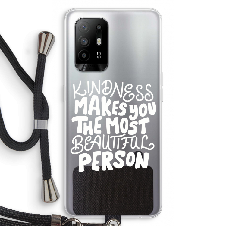 The prettiest: Oppo A94 5G Transparant Hoesje met koord