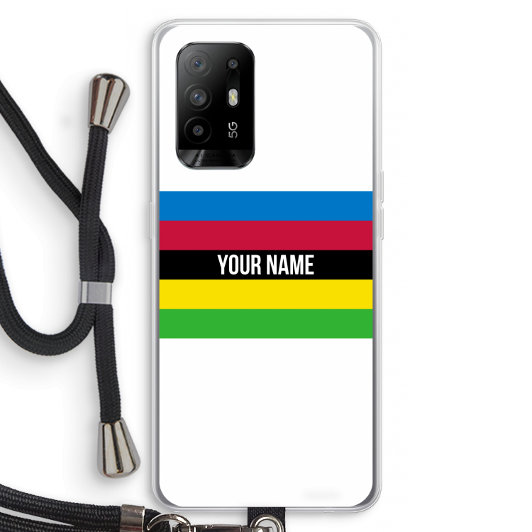 WK Wielrennen: Oppo A94 5G Transparant Hoesje met koord