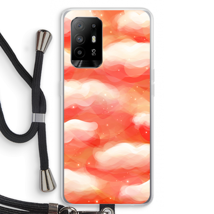 Lichte Wolken: Oppo A94 5G Transparant Hoesje met koord
