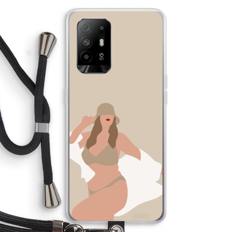 One of a kind: Oppo A94 5G Transparant Hoesje met koord