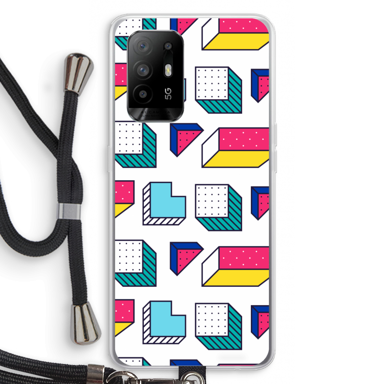 8-bit N°7: Oppo A94 5G Transparant Hoesje met koord