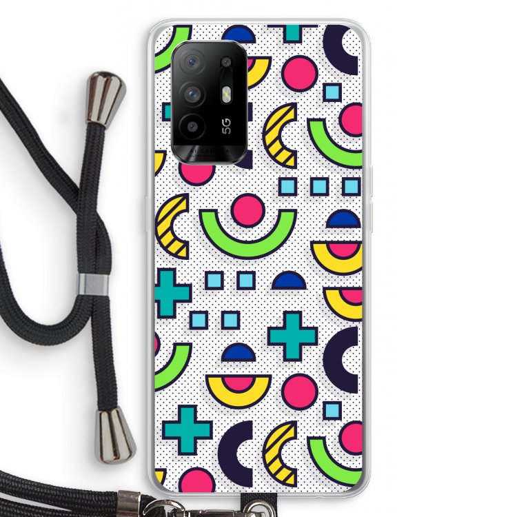 8-bit N°6: Oppo A94 5G Transparant Hoesje met koord
