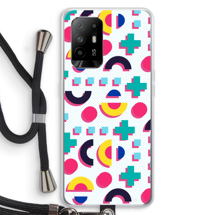 8-bit N°2: Oppo A94 5G Transparant Hoesje met koord