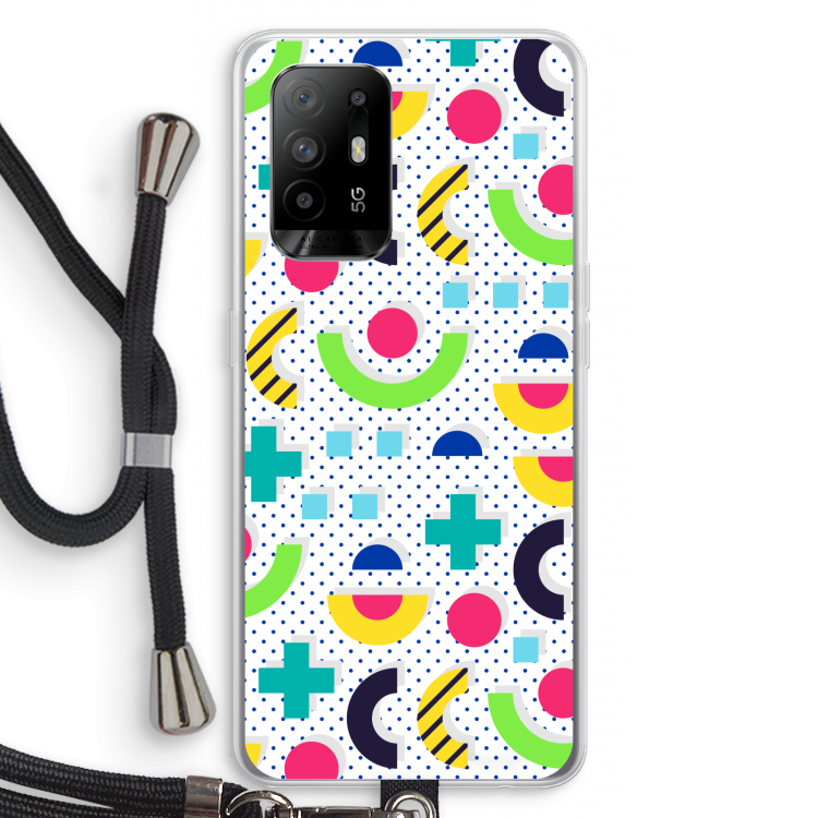 8-bit N°1: Oppo A94 5G Transparant Hoesje met koord