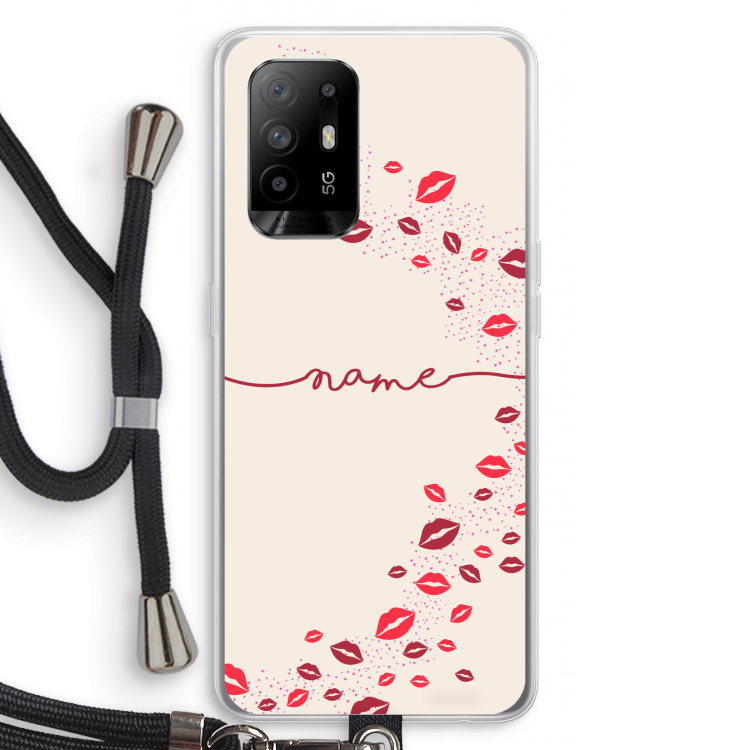 Kusjes: Oppo A94 5G Transparant Hoesje met koord