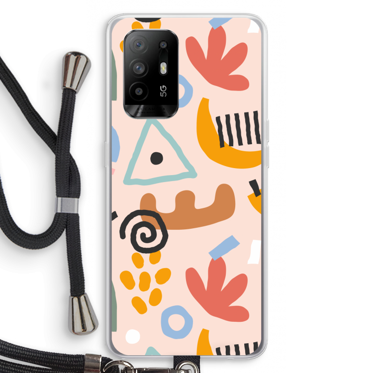 Abstract: Oppo A94 5G Transparant Hoesje met koord