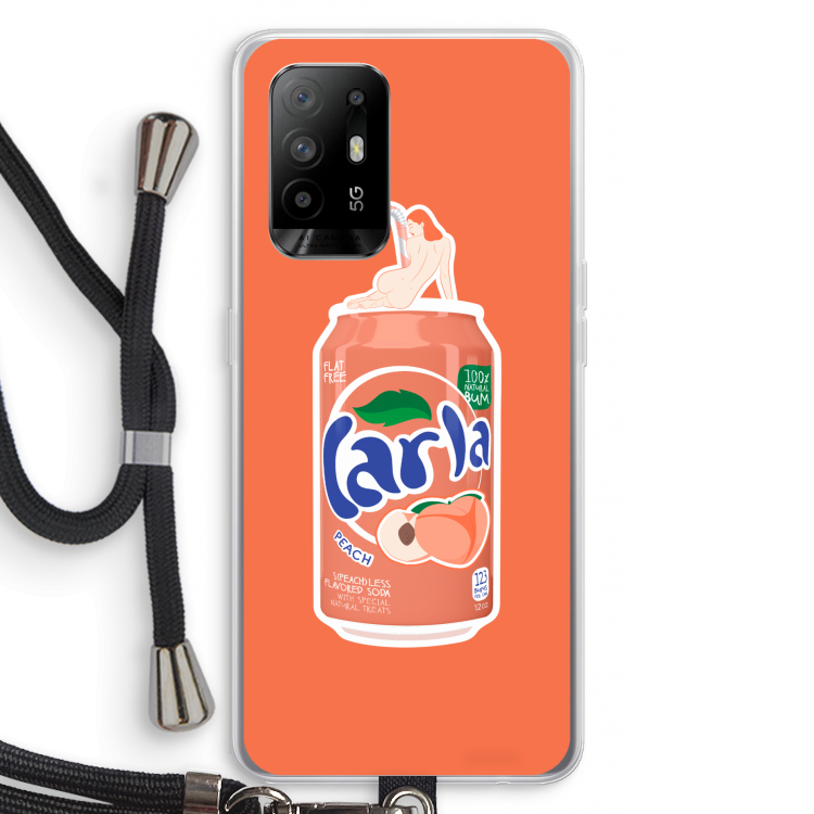 S(peach)less: Oppo A94 5G Transparant Hoesje met koord