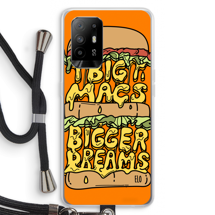 Big Macs Bigger Dreams: Oppo A94 5G Transparant Hoesje met koord