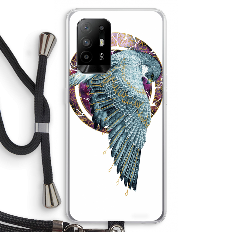 Golden Falcon: Oppo A94 5G Transparant Hoesje met koord