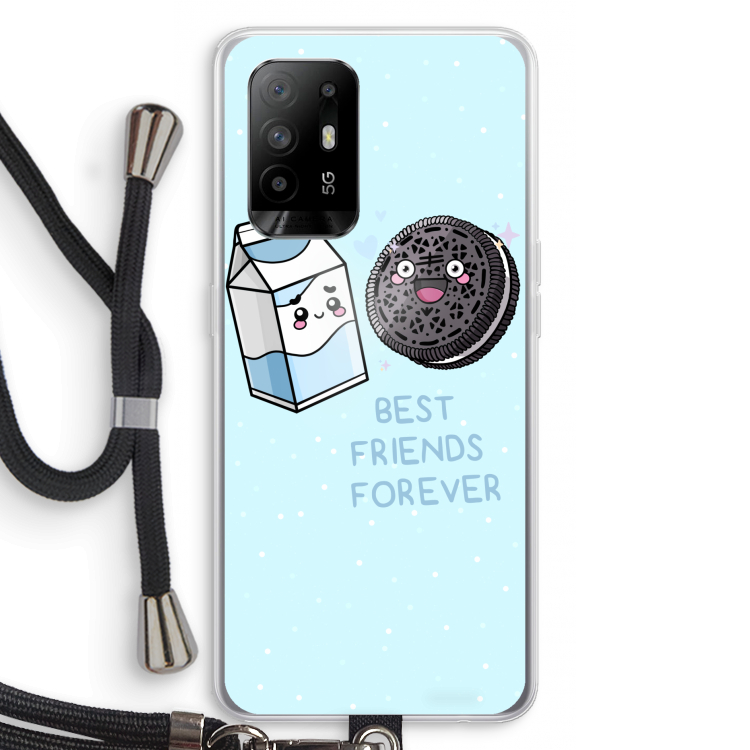 Best Friend Forever: Oppo A94 5G Transparant Hoesje met koord