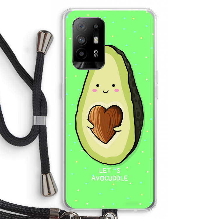 Avocuddle: Oppo A94 5G Transparant Hoesje met koord