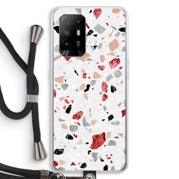 Terrazzo N°12: Oppo A94 5G Transparant Hoesje met koord