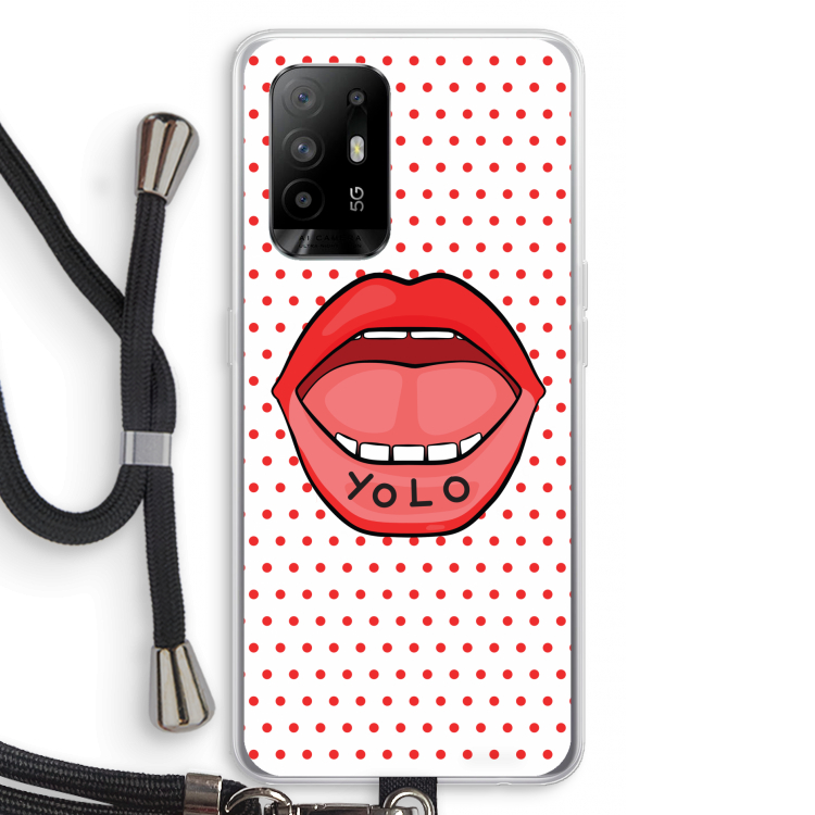 Yolo Denise: Oppo A94 5G Transparant Hoesje met koord