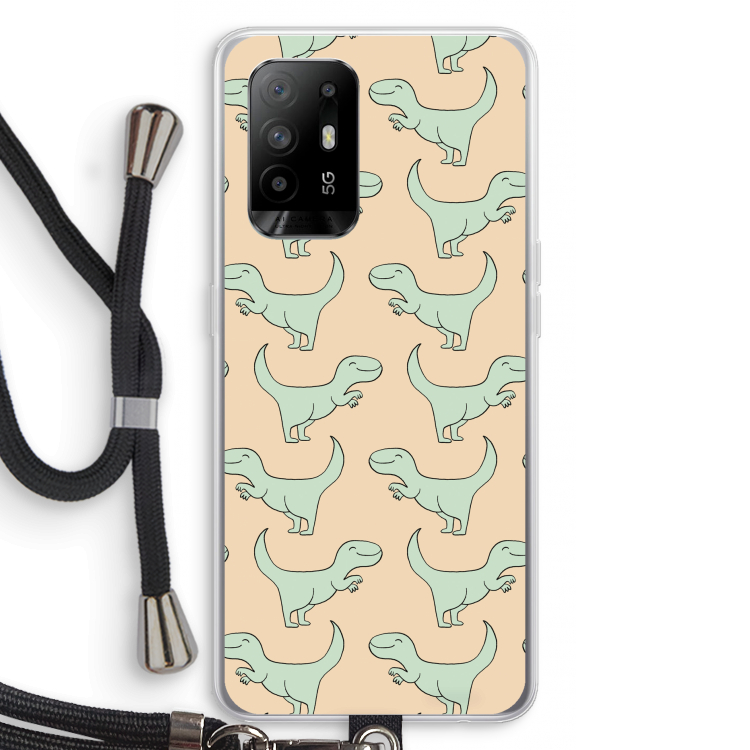 Dinos: Oppo A94 5G Transparant Hoesje met koord