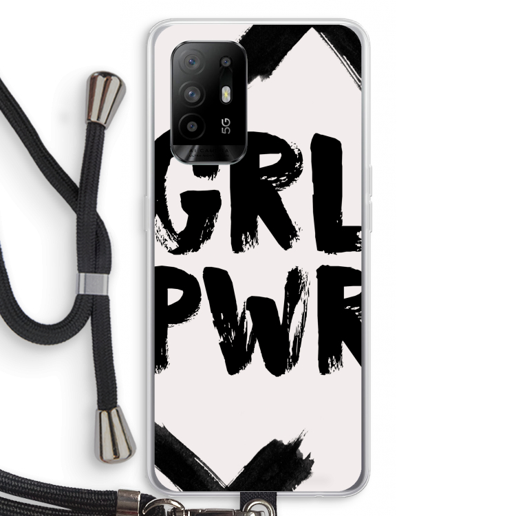 Girl Power #2: Oppo A94 5G Transparant Hoesje met koord