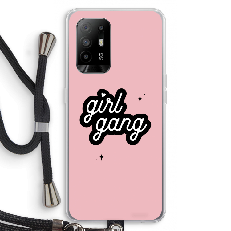 Girl Gang: Oppo A94 5G Transparant Hoesje met koord