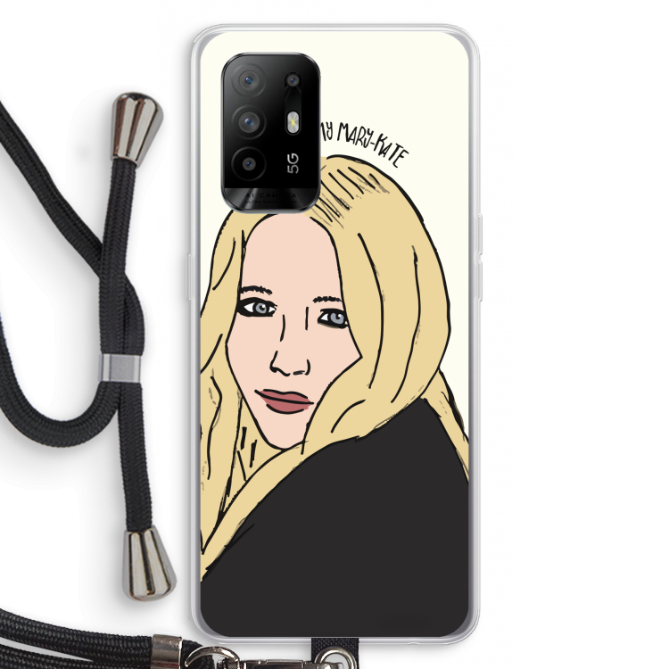 Mary Kate: Oppo A94 5G Transparant Hoesje met koord