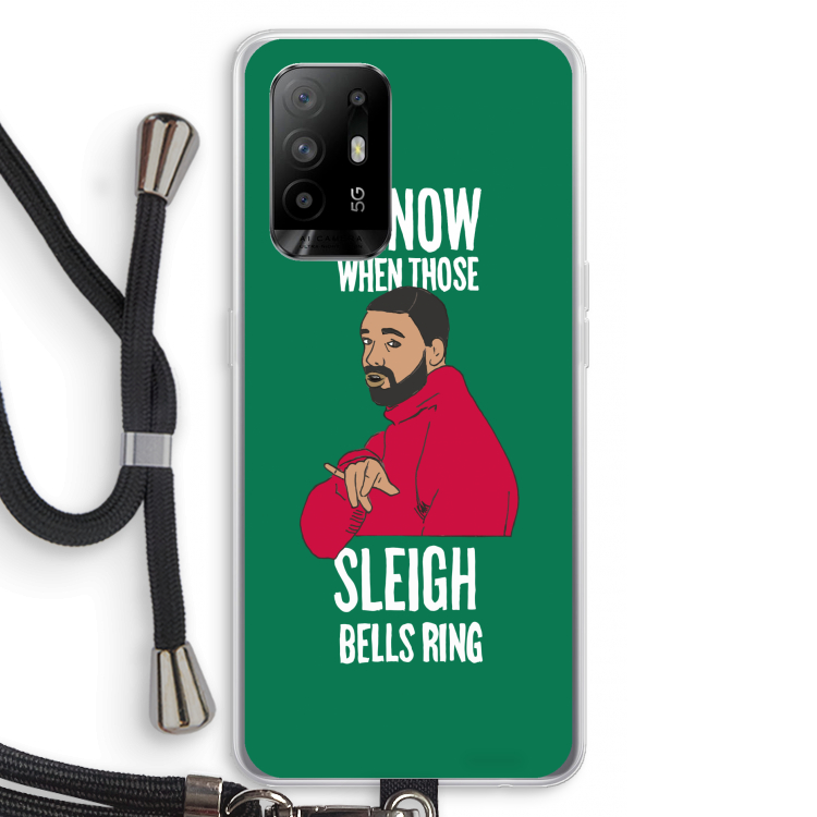 Sleigh Bells Ring: Oppo A94 5G Transparant Hoesje met koord