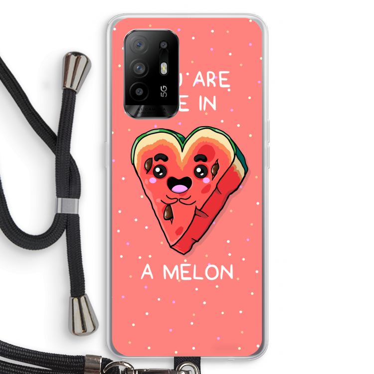 One In A Melon: Oppo A94 5G Transparant Hoesje met koord