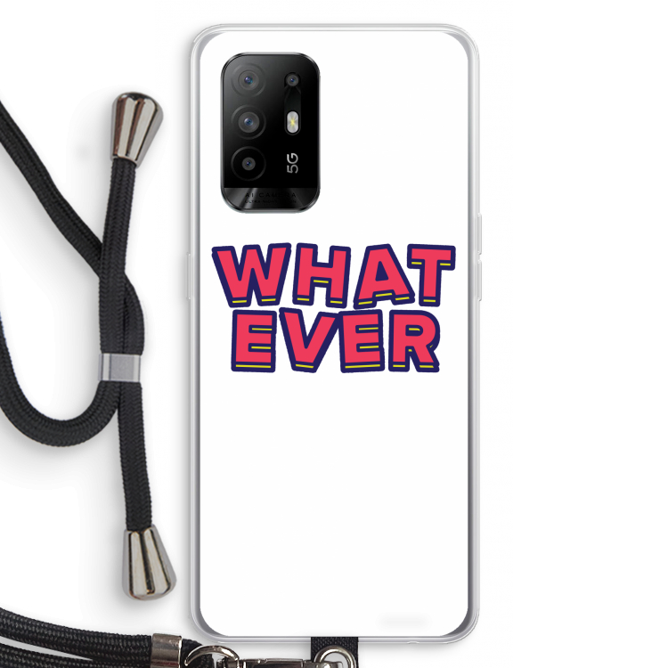 Whatever: Oppo A94 5G Transparant Hoesje met koord