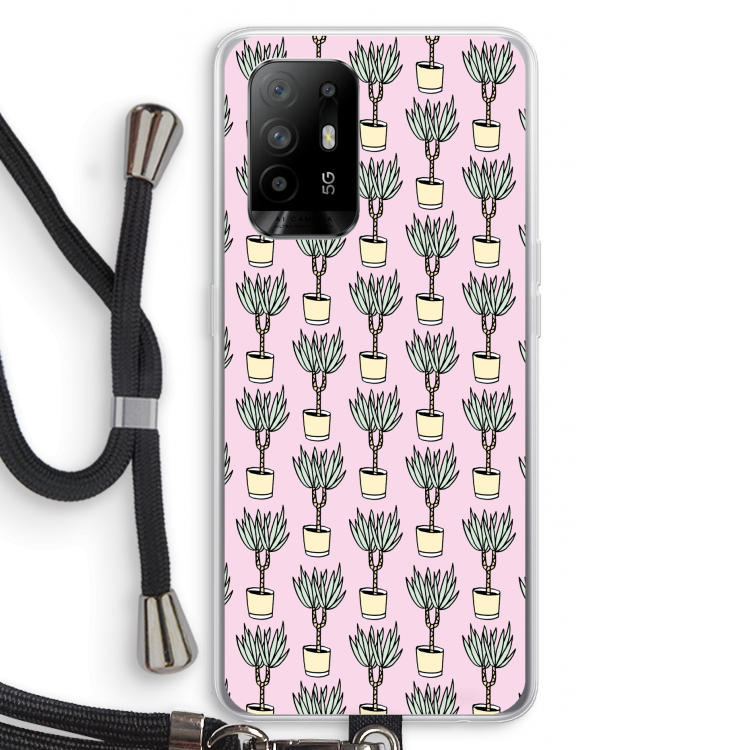 Boompje: Oppo A94 5G Transparant Hoesje met koord