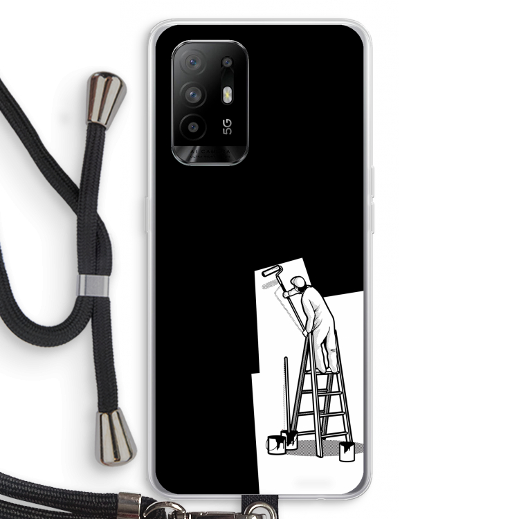 Musketon Painter: Oppo A94 5G Transparant Hoesje met koord