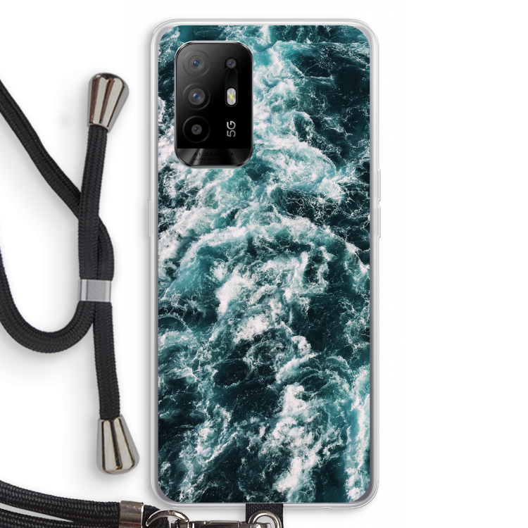 Zee golf: Oppo A94 5G Transparant Hoesje met koord