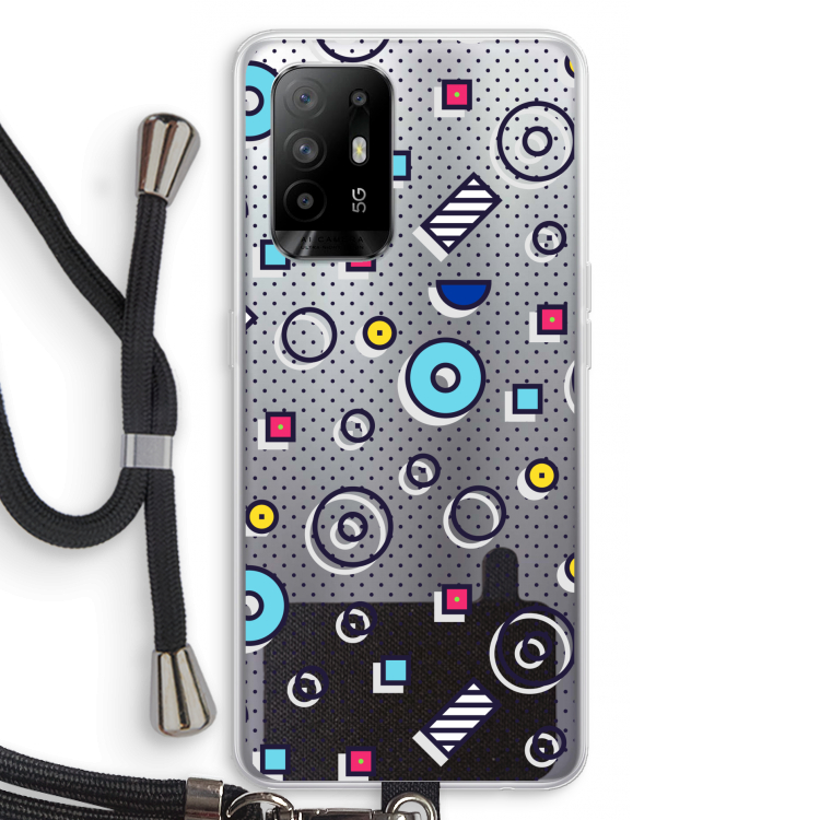 8-bit N°9: Oppo A94 5G Transparant Hoesje met koord