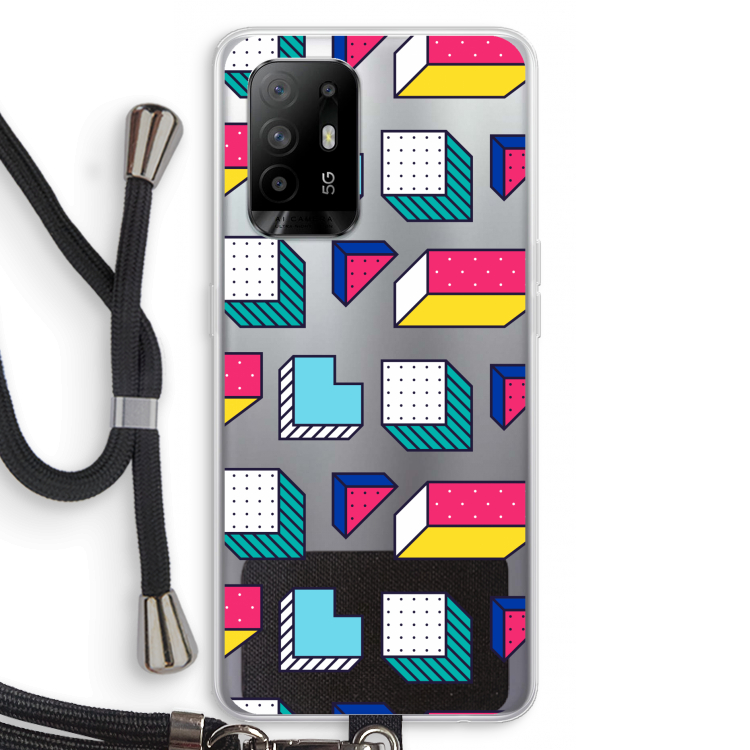 8-bit N°7: Oppo A94 5G Transparant Hoesje met koord