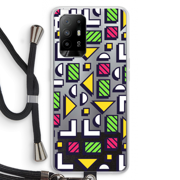 8-bit N°4: Oppo A94 5G Transparant Hoesje met koord