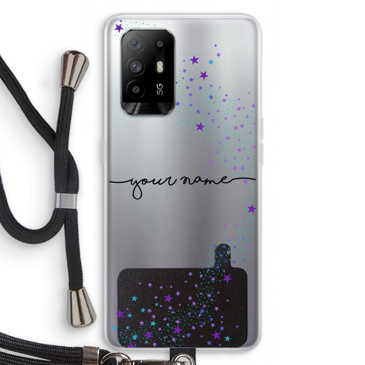 Sterren: Oppo A94 5G Transparant Hoesje met koord