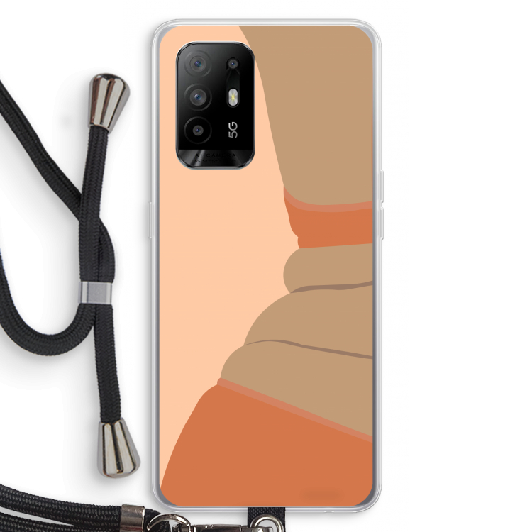 Bikini: Oppo A94 5G Transparant Hoesje met koord