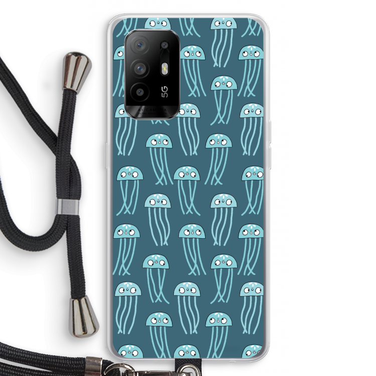 Kwallie: Oppo A94 5G Transparant Hoesje met koord