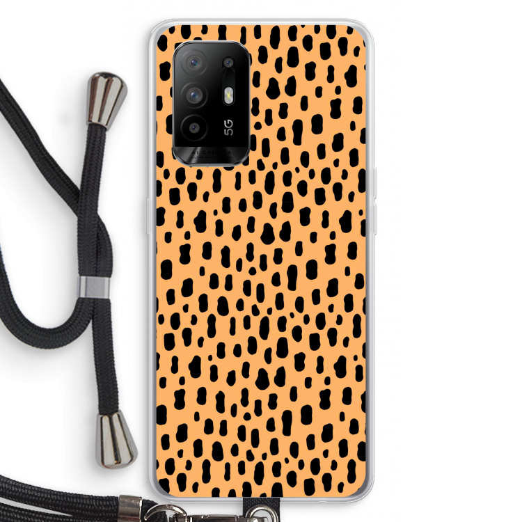 Panter: Oppo A94 5G Transparant Hoesje met koord