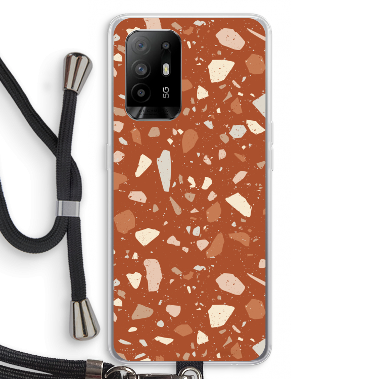 Terrazzo N°22: Oppo A94 5G Transparant Hoesje met koord