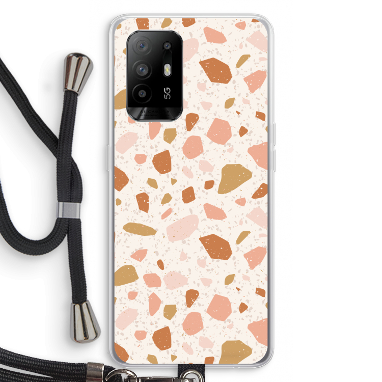 Terrazzo N°18: Oppo A94 5G Transparant Hoesje met koord