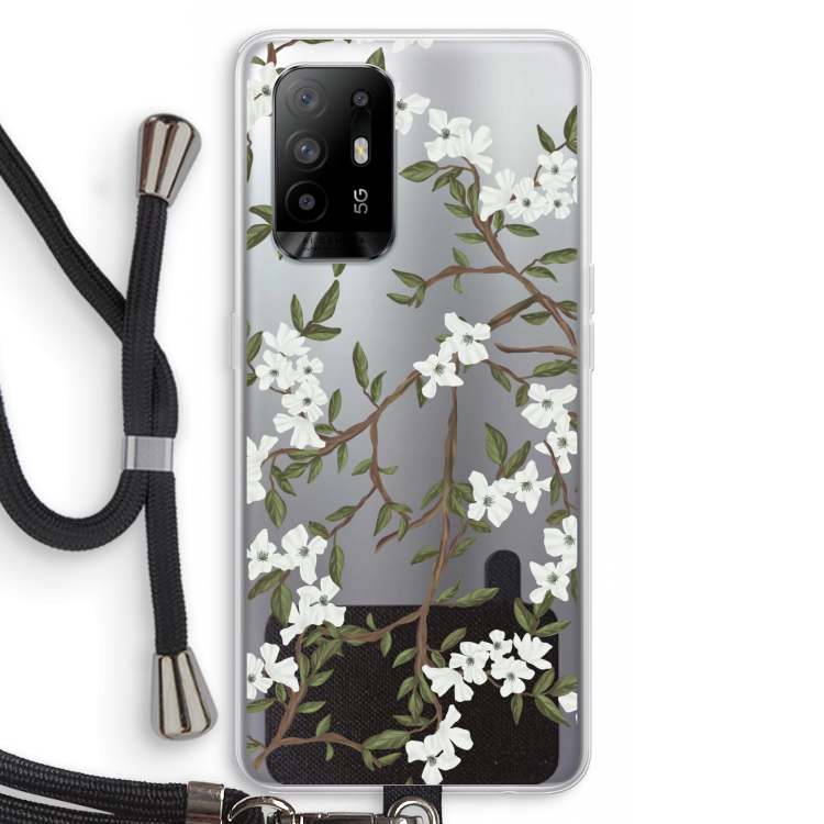Blossoming spring: Oppo A94 5G Transparant Hoesje met koord